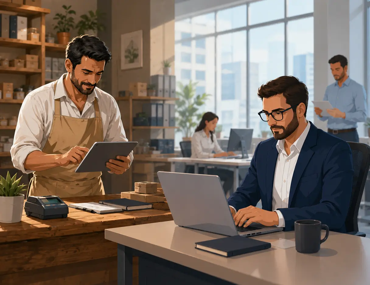 KOBİ OS işletme modları seçim ekranı